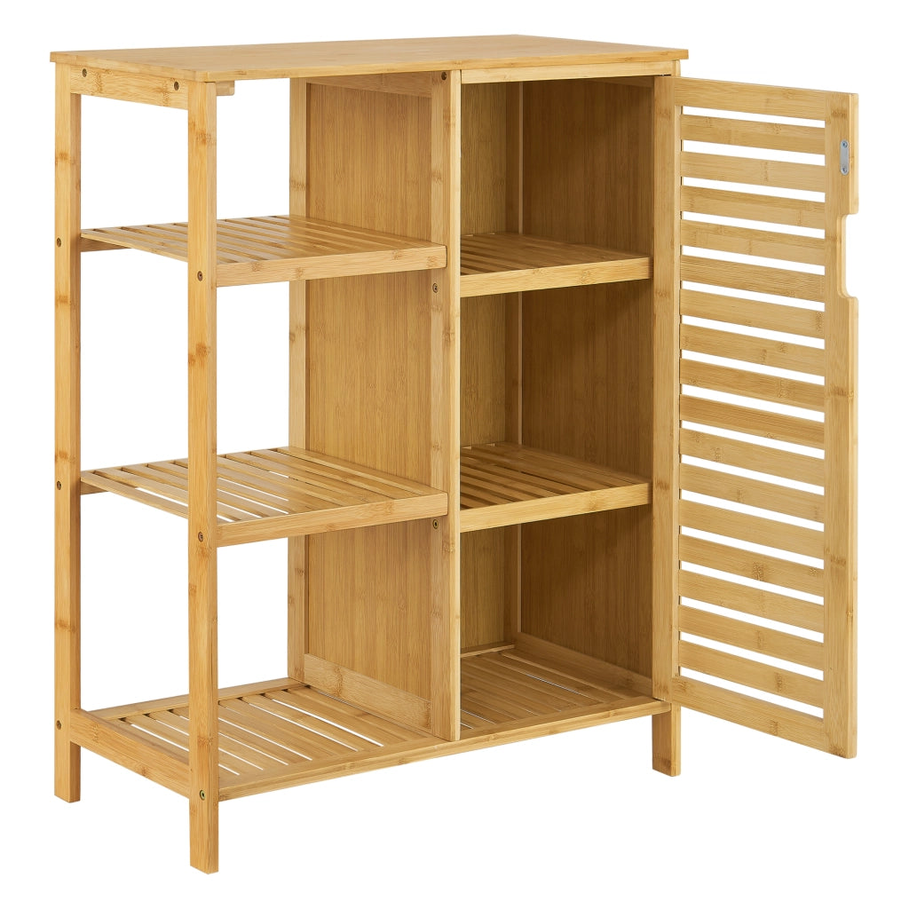 Mobile da Bagno Vetlanda in Bambù 87 x 66 x 33 cm - Naturale [en.casa]