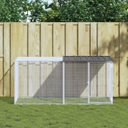 Gabbia per polli con tetto antracite 203x98x90 cm in acciaio zincato 3189039