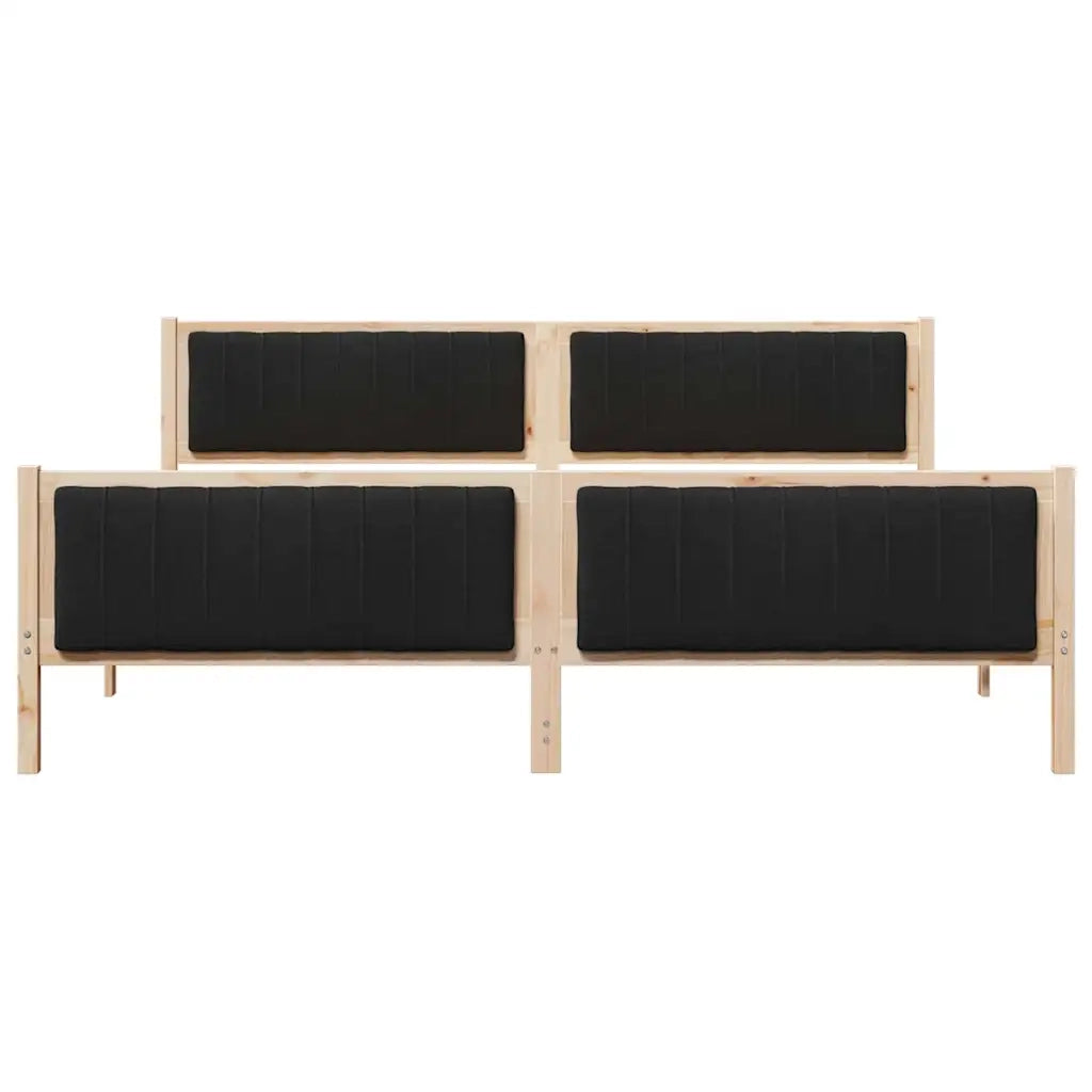 Struttura del Letto con testiera Marrone e nero 200 x 200 cm 3394300