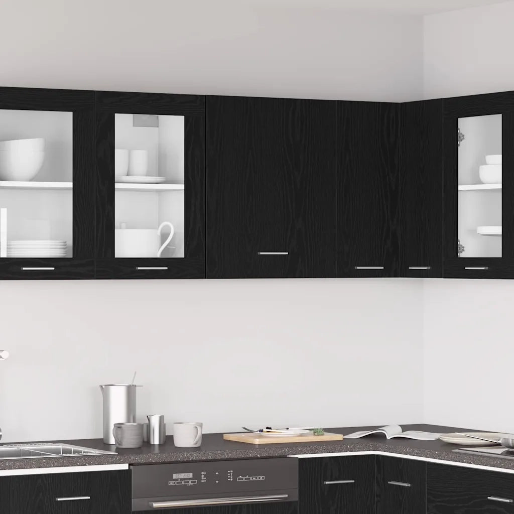 Armadio pensile | Mobile da Cucina Rovere Nero 50 x 31 x 60 cm Legno multistrato