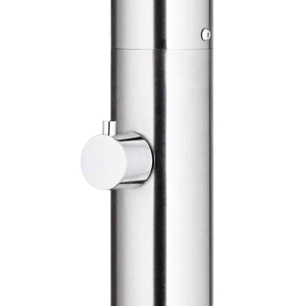 Doccia da giardino con base 220 cm acciaio inox marrone 02_0042041