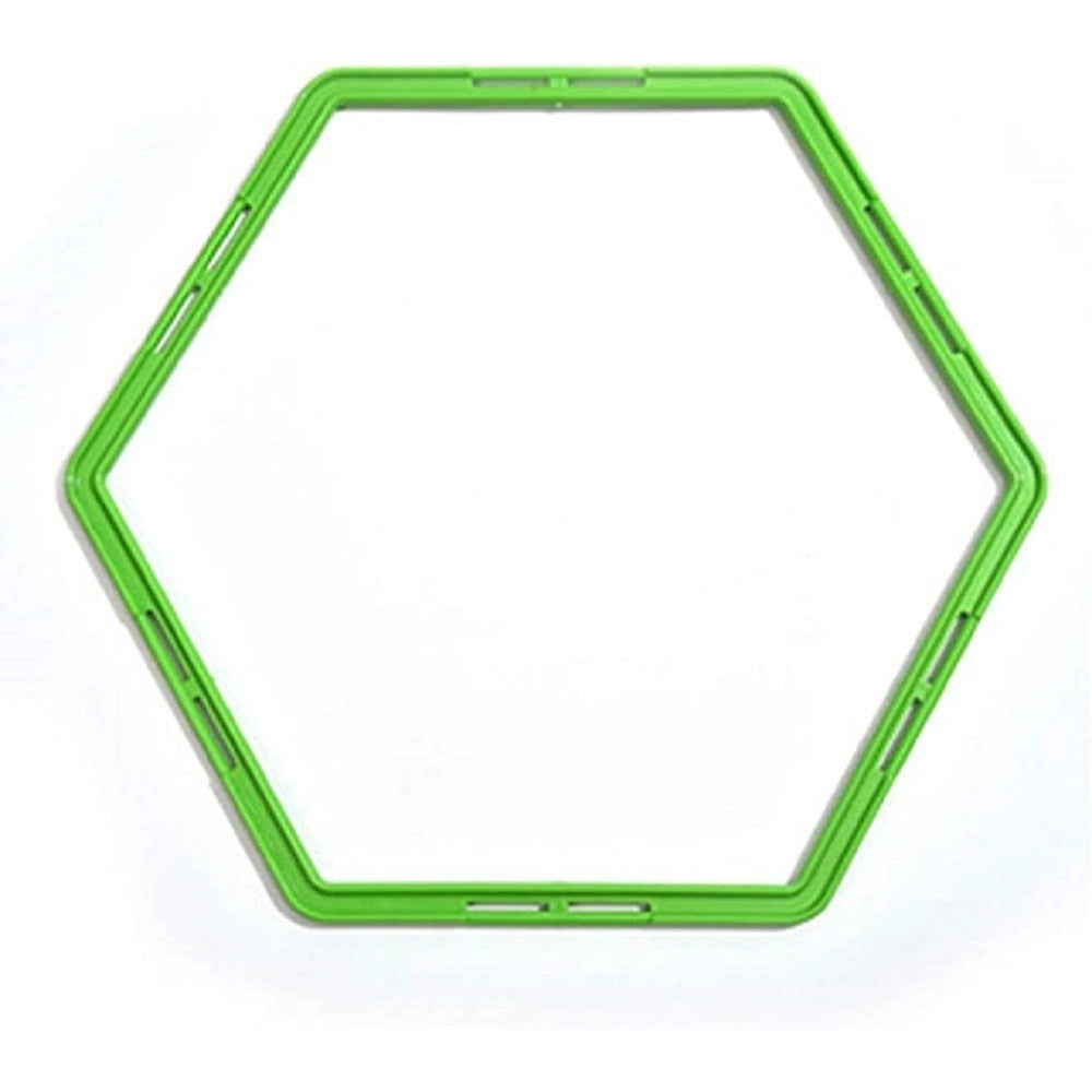 Trade Shop - Set 6pz Cerchi Piatti Allenamento Agilità Esagonale Per Calcio Fitness Da 50cm -
