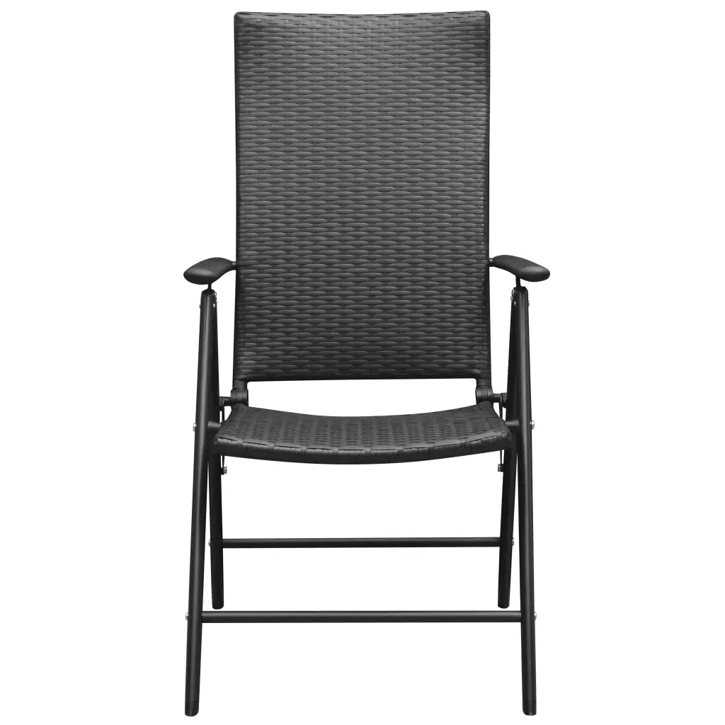 Set da Pranzo da Giardino 3 pz | Set Salotto da Giardino Nero