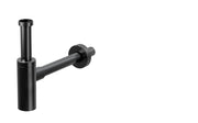 Sifone per lavabo e bidet del bagno, modello minimal in acciaio inox 304 - cromato Colore: Nero opaco