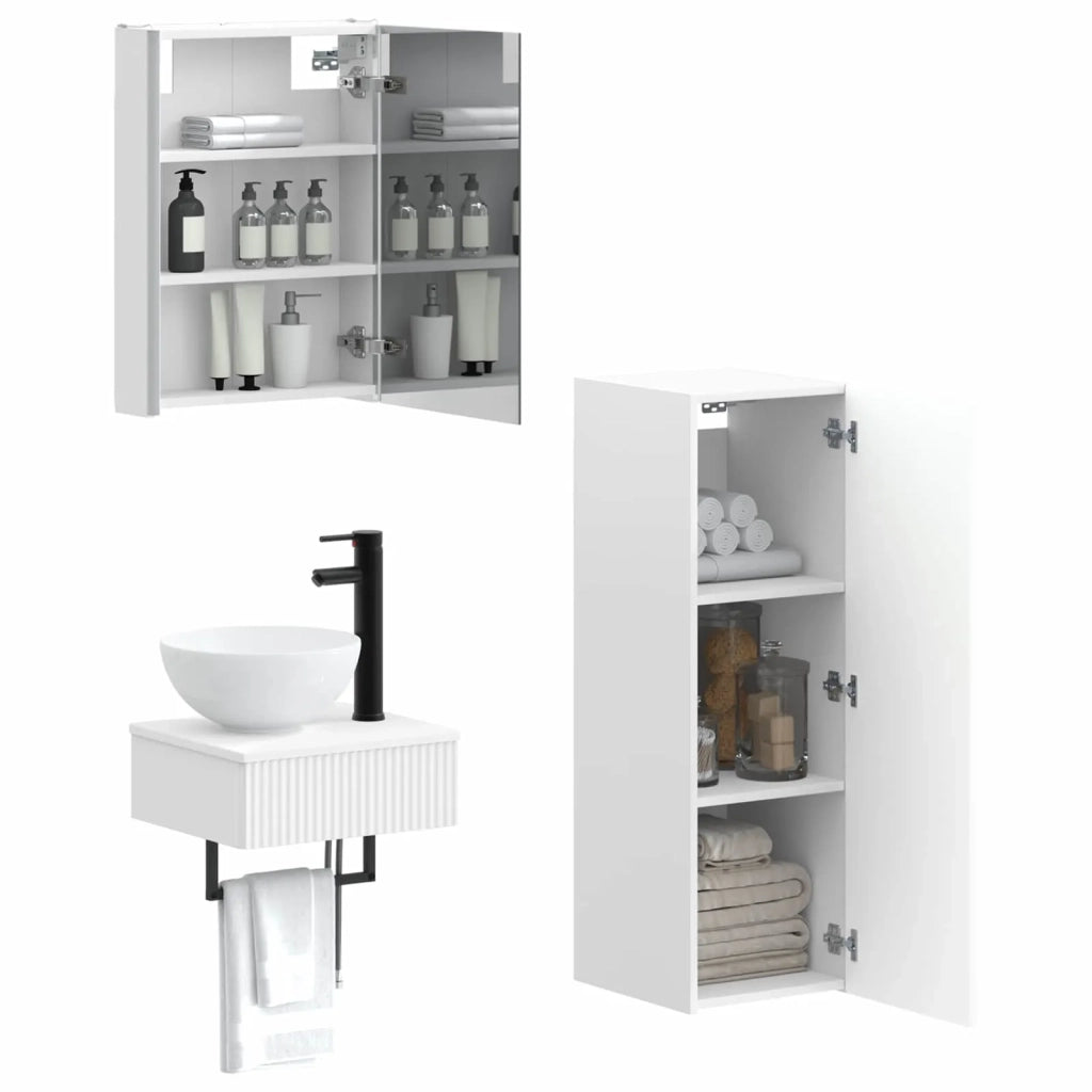 Set di Armadi da Bagno 4 pcs Bianco 43 x 11,5 x 60,5 cm 3407375