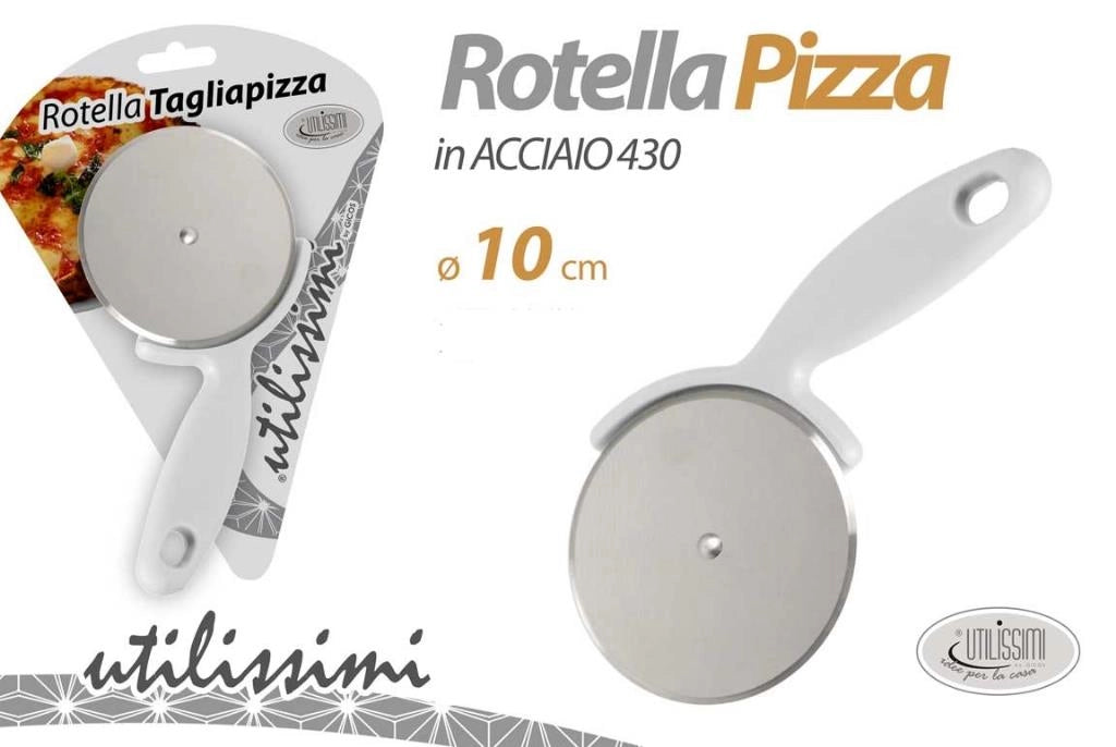 Rotella Taglia Pizza con Rotella in Acciaio da 10 cm