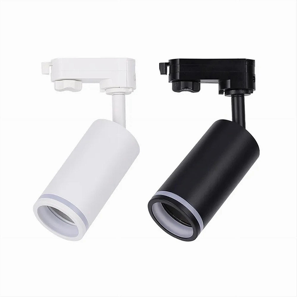 Trade Shop - Lampada Portafaretto Cilindrico Per Binario Monofase Orientabile Attacco Gu10 194c -