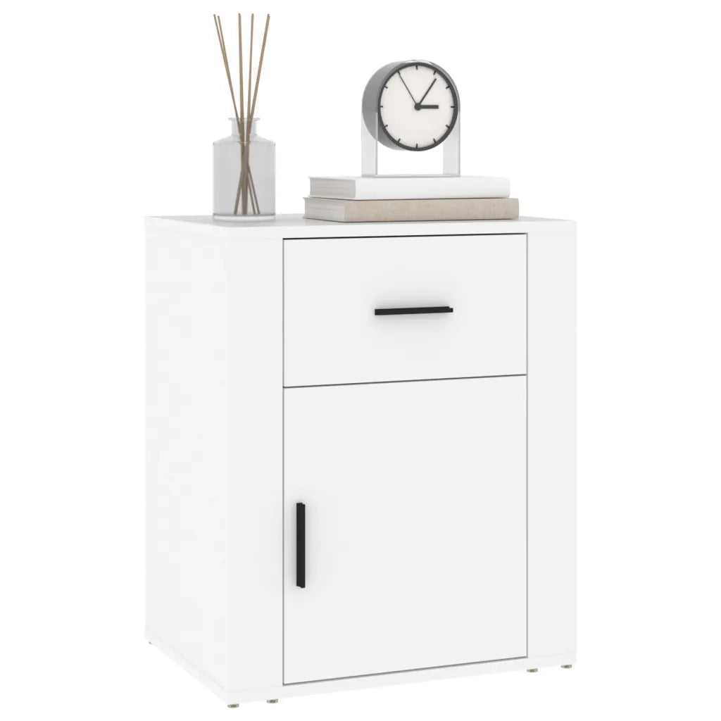 Comodino Bianco 50x36x60 cm in Legno Ingegnerizzato 816720