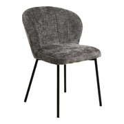 Set di 2 Sedie Roanne, Grigio, Tessuto, 66x59x80 cm