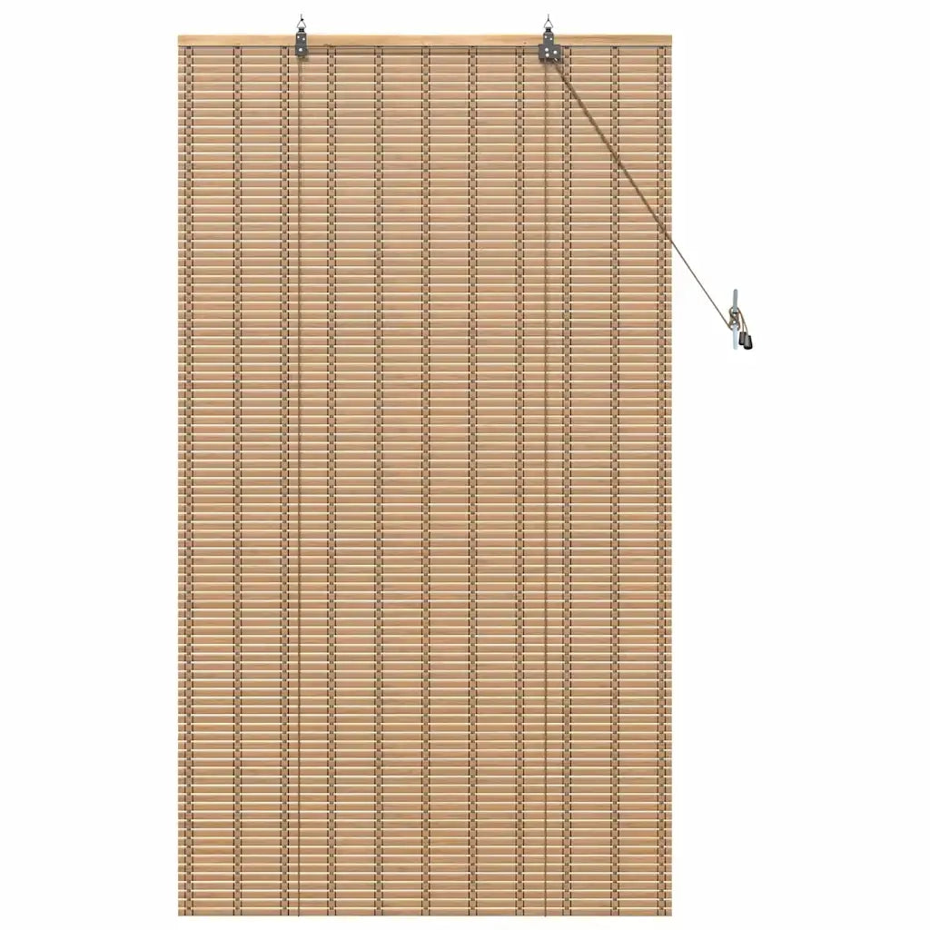 vidaXL Tenda a rullo con tende Marrone Chiaro 100 x 160 cm Bambù