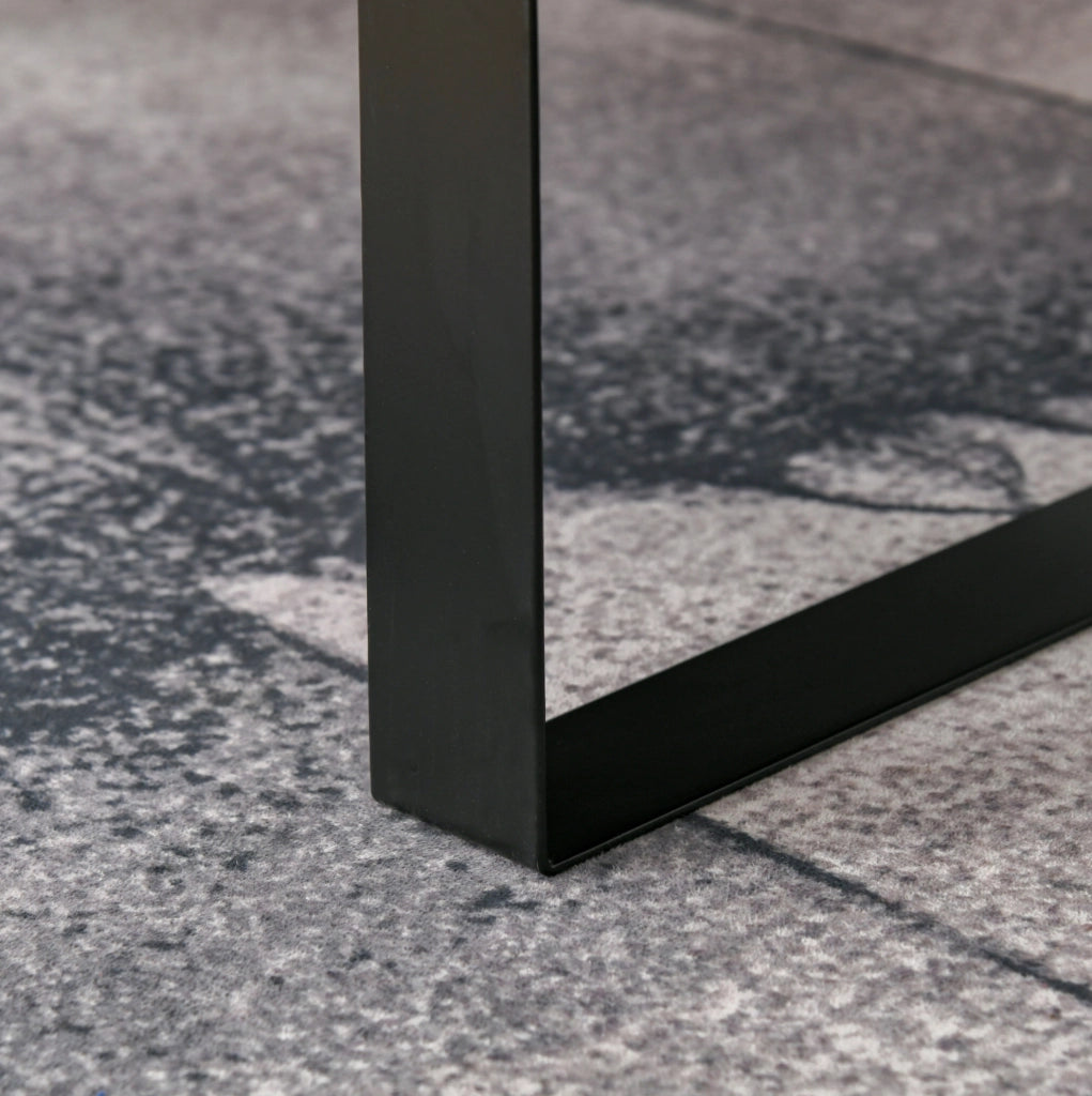 Tavolino da caffè 110x60x40 cm con ripiano aperto e cassetto in truciolato grigio scuro