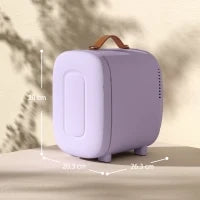 Mini Frigorifero Cosmetici Extra Silenzioso, 4L, 9V/240V, 20,3x26,3x28 cm, Viola