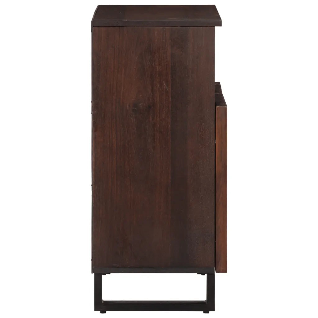 Credenza Marrone 60x34x75 cm in Legno Massello di Mango