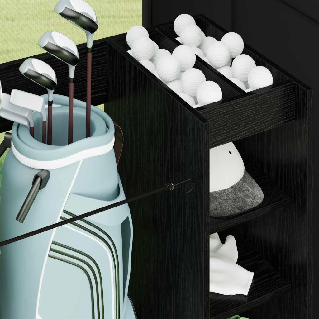 Armadio per Golf con ruota Rovere Nero 90 x 45 x 98 cm CFW6274418