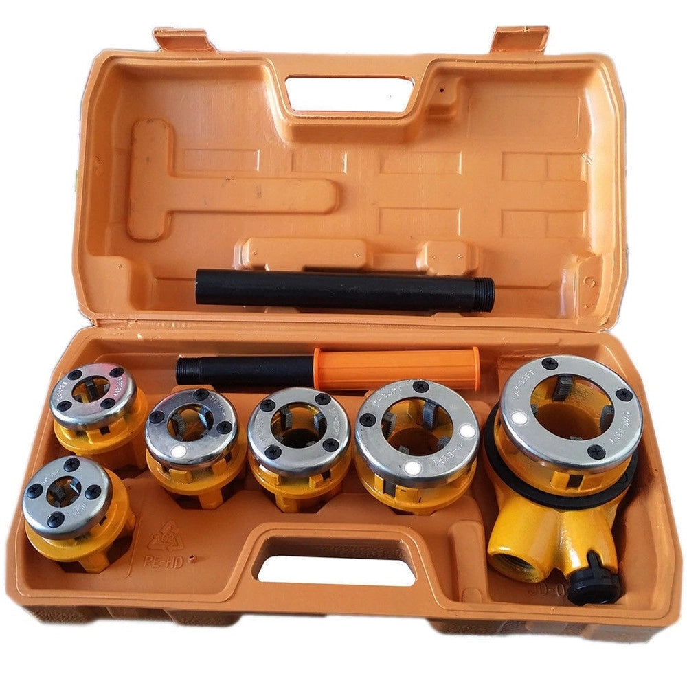 Trade Shop - Set Filiera Filiere Per Tubi Idraulici Completa 7pz 1/4" 3/8" 1/2" 3/4" 1" 1-1/4 -