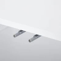 Credenza Moderna con 2 Armadietti a 3 Ripiani in Legno, 107x40x80 cm, Bianco