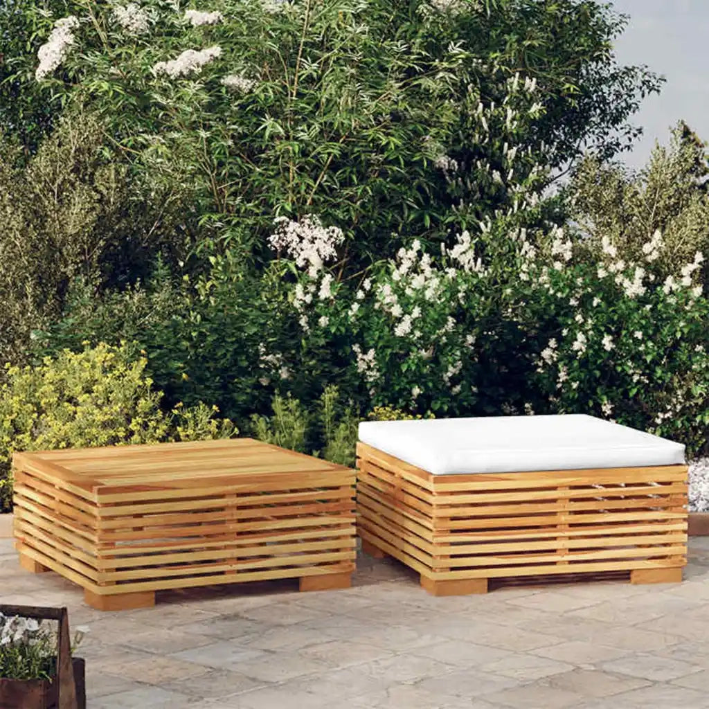 Salotto da Giardino-Set Divani da Giardino 2 pz in Legno Massello di Teak 832622