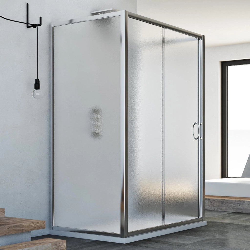 Box Doccia 3 lati 75x140x75 CM H185 stampato C mod. Replay Trio 1 Anta