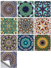 Tegel Sticker 20 Stuks - Stile Marocchino - Impermeabile - Resistente al Olio - Autoadesivo - Rimovibile - 4x4 Pollici (10x10cm) - Sticker per Parete