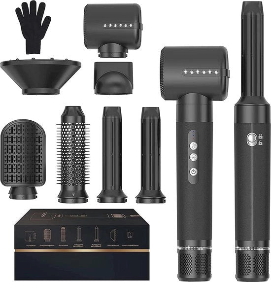 Set di stili per capelli 7 in 1: stileur multifunzionale per asciugare, stile e volume