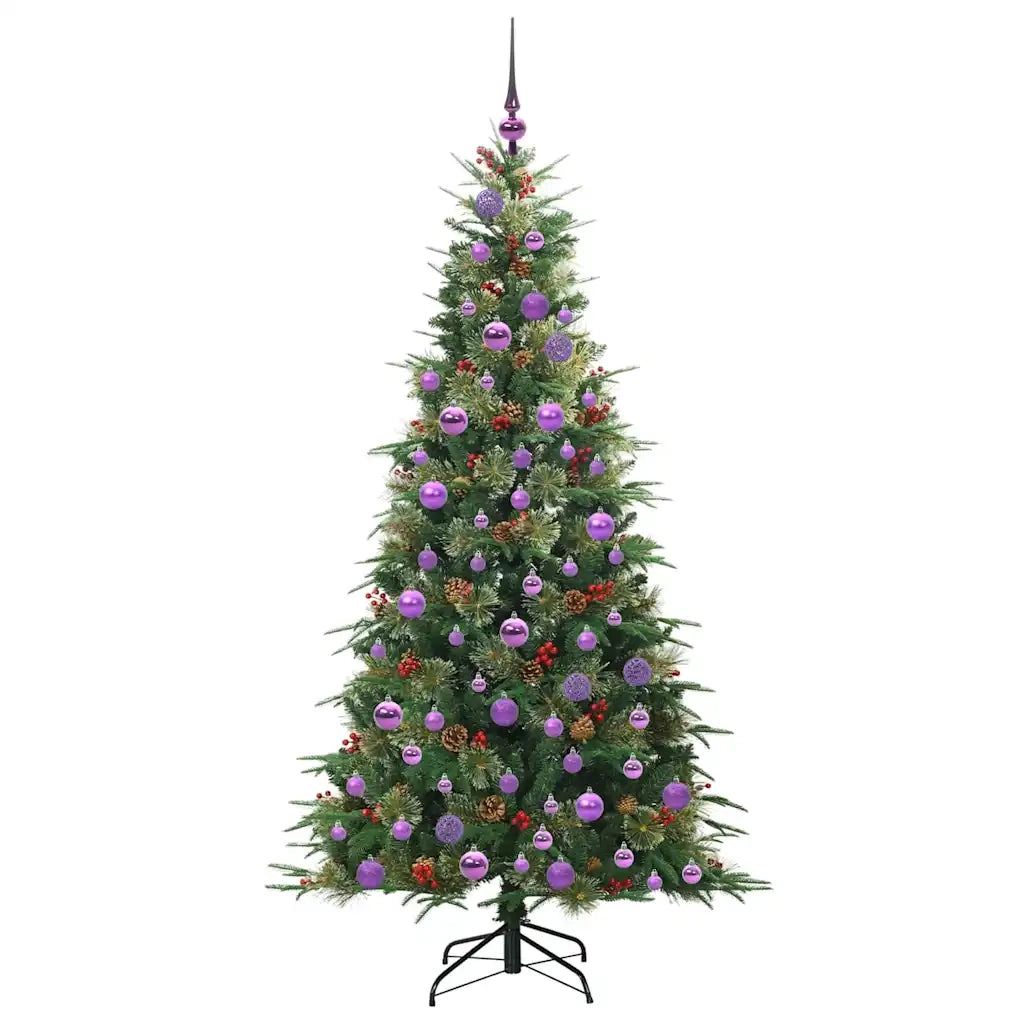 Albero di Natale | Decorazioni natalizie Artificiale con Rami Pieghevoli Verde 180 cm