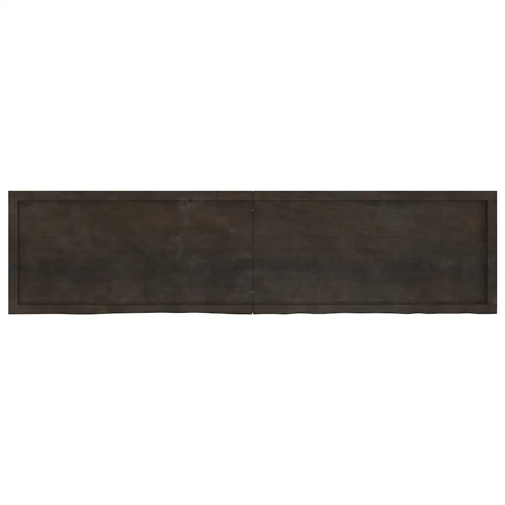 Piano Bagno Marrone Scuro 200x50x(2-4)cm Legno Trattatocod mxl 119838