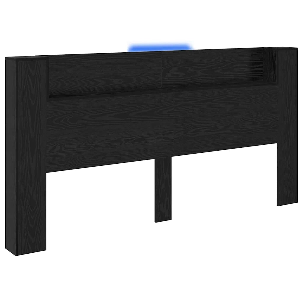 Testiera-Testata-Testiera Decorativa Rovere Nero 200 x 15 x 103,5 cm Legno multistrato 942360