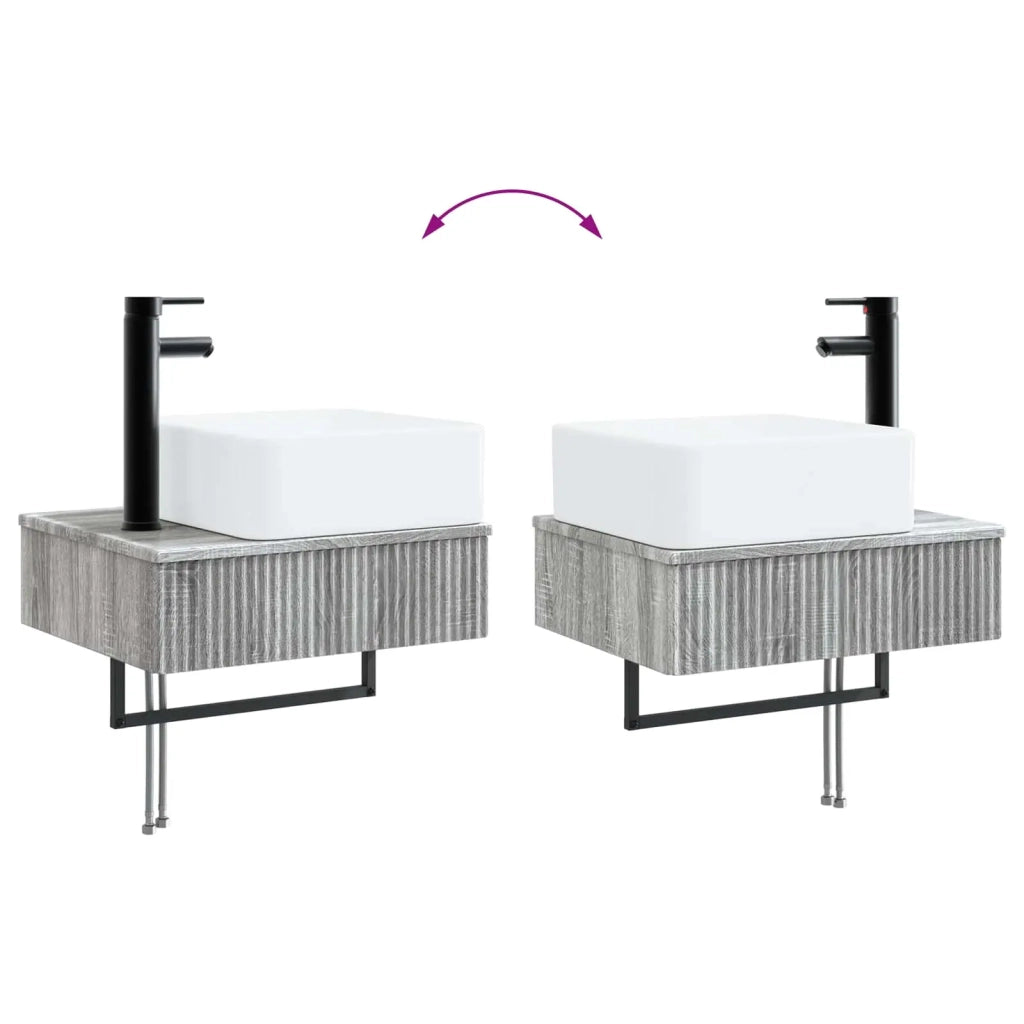 Lavabo da Parete Sonoma grigio 53 x 35 x 39 cm CFW7791192