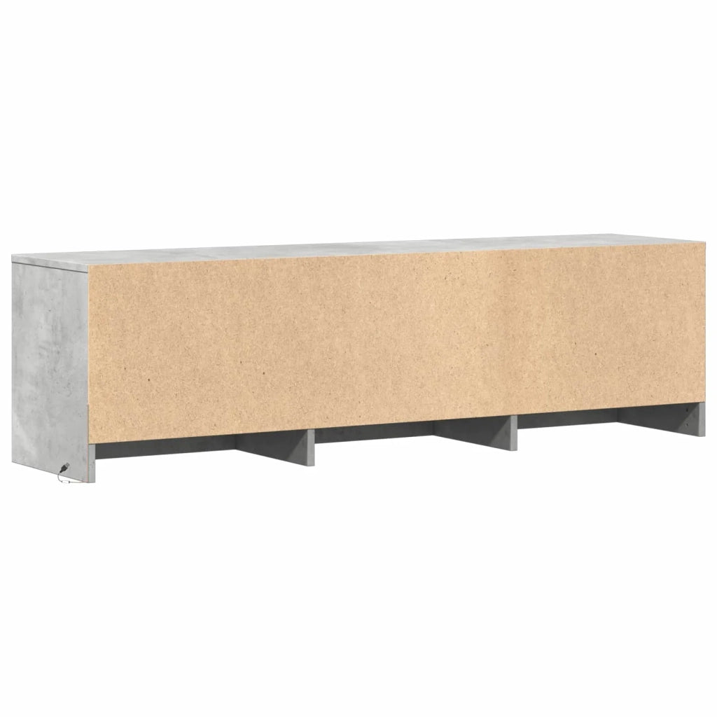 Mobile TV con LED-Credenza per TV Grigio Cemento 140 x 34 x 40 cm