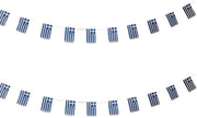 Bandiera Nazionale della Grecia - 40 Pezzi - 11,4 m - 14 x 21 cm - Impermeabile - Decorazione per Eventi - Linea di Bandiere