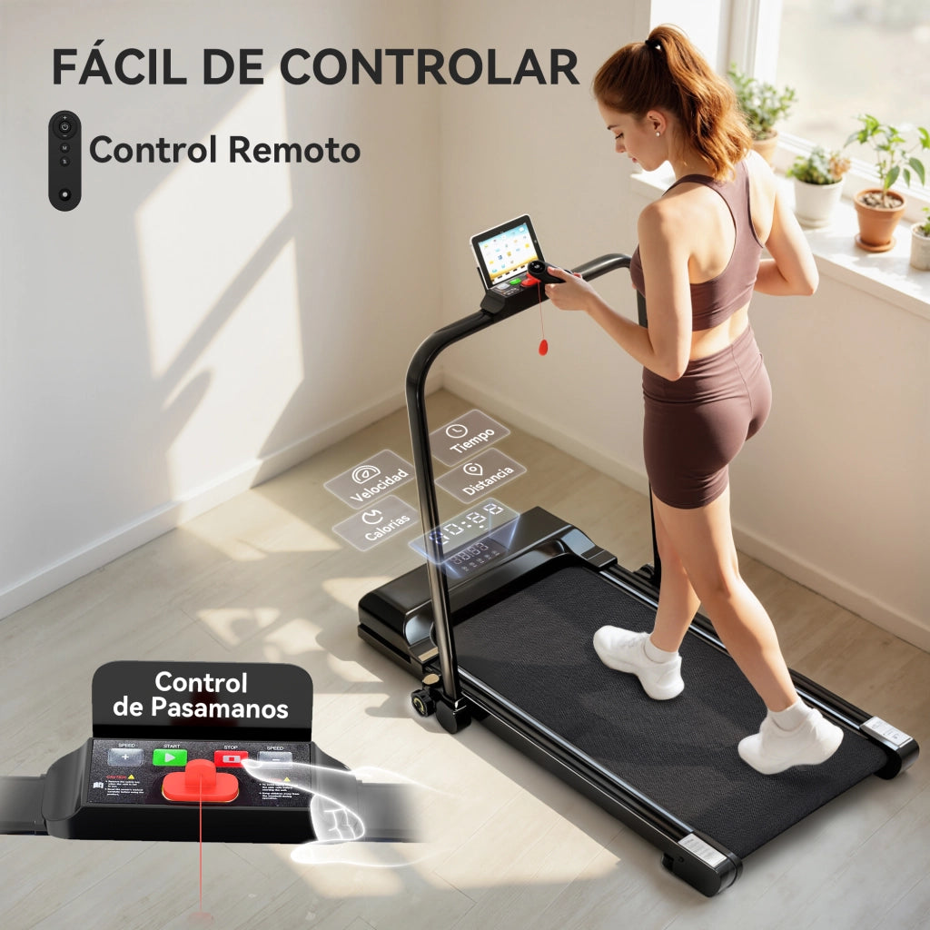 Tapis roulant pieghevole 2,5 HP ¨C zephmum ¨C Nero, velocit¨¤ regolabile 10 km/h, schermo LED, telecomando