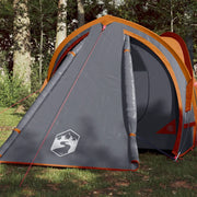Tenda da Campeggio a Cupola 2 Persone Grigio e Arancione 94341