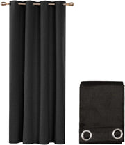 Tenda Porta Finestra 140x280 cm Tessuto Semitrasparente Coprente Occhielli Acciaio