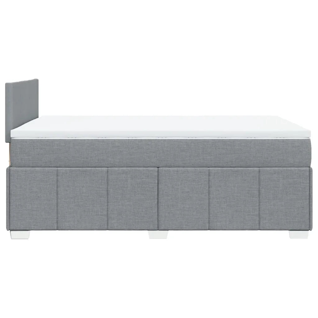 Giroletto a Molle con Materasso Grigio Chiaro 120x200cm Tessuto 3289328