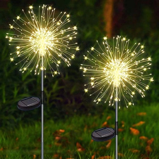 Illuminazione esterna solare - 2 pezzi 120 led lampade a stella - illuminazione solare per esterni - illuminazione stellare impermeabile - illuminazione per giardino e zona esterna