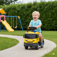 Camion Costruzioni Cavalcabile 60x28x40 cm per Bambini Scania Giallo