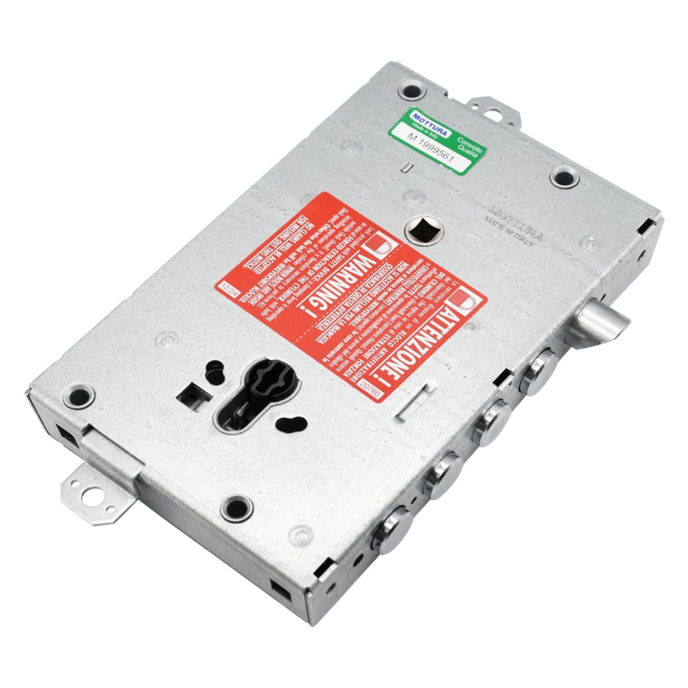 SERRATURA A LEVE PER PORTE BLINDATE E 63 - 4 catenacci / interas.28 mm  - MOTTURA