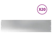 Bordure per Prato 20 pz 25x103 cm Acciaio Zincato CFW8323112