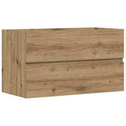 Mobile Lavabo | Armadio Lavabo Rovere Artigianale 90x38,5x45 cm in Truciolato