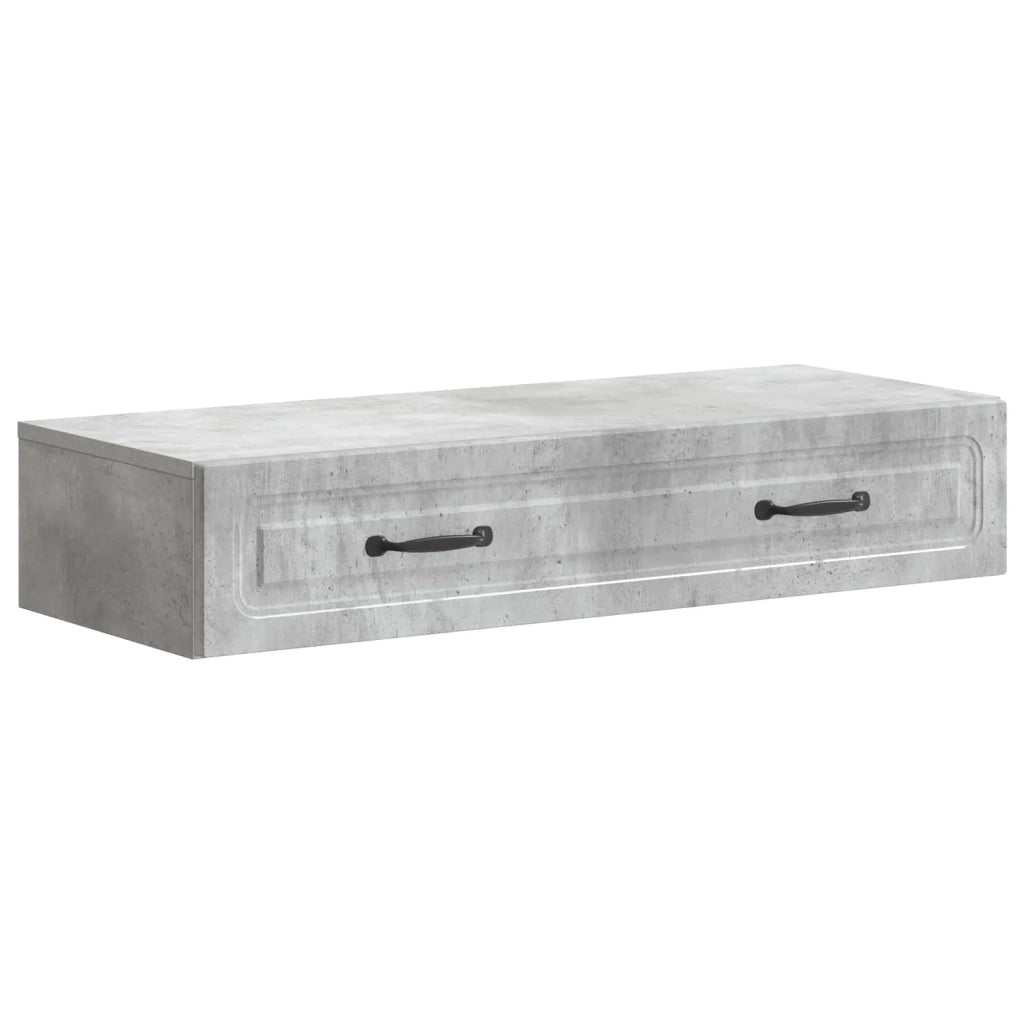 Tavolino da Parete Laterale Grigio Cemento 87,5 x 34,5 x 17 cm 899348