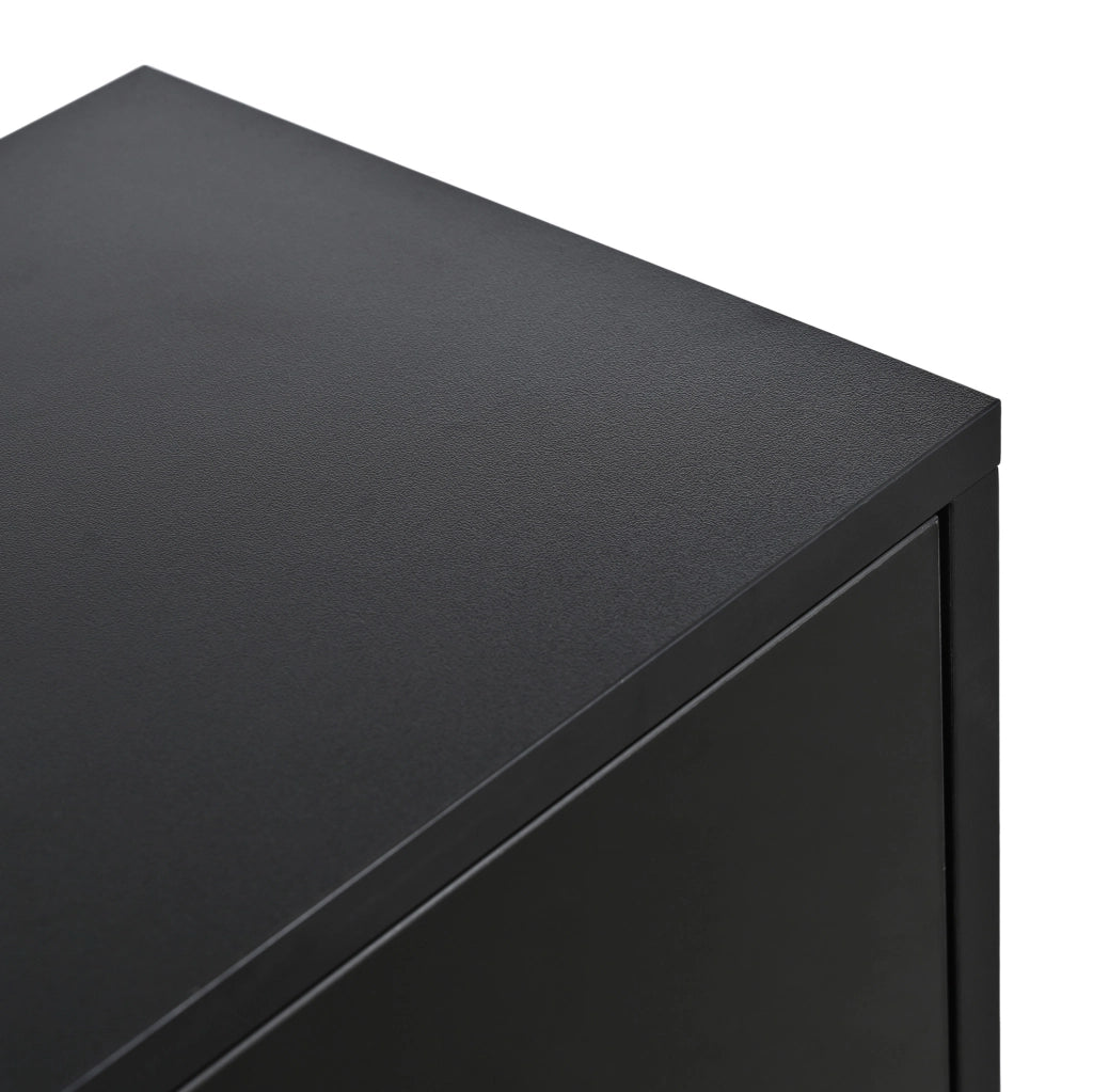 Scarpiera nera con frontale lucido; LED a 16 colori; 80 x 25 x 96 cm in truciolare