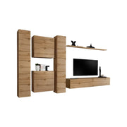 Set di mobili da soggiorno design SWITCH VI. Colore quercia Wotan.