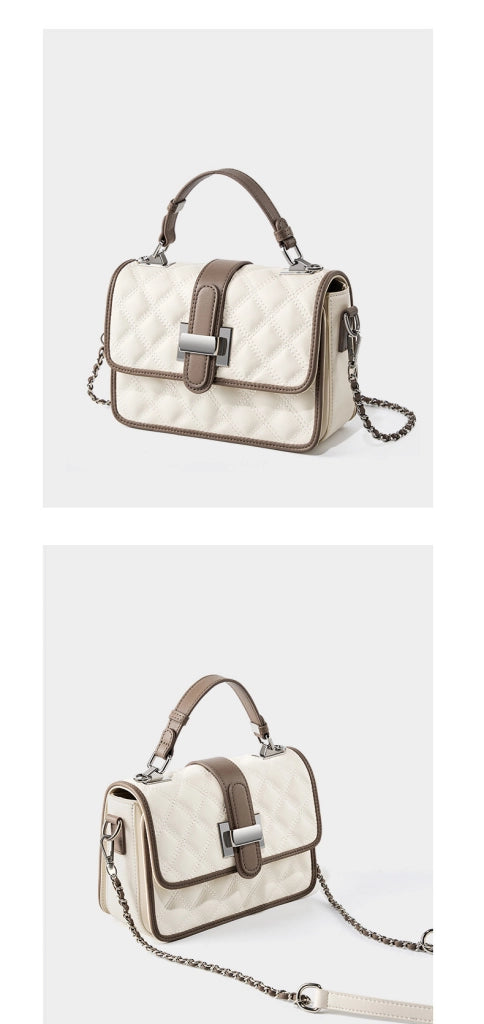 Borsa tote LOVEVOOK in vera pelle da donna, borsa a tracolla grande bianca