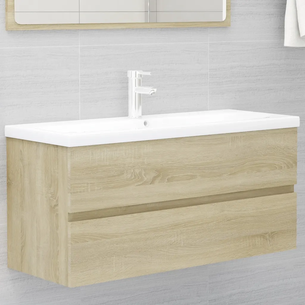 Mobile Lavabo Rovere Sonoma 100x38,5x45 cm Legno Multistrato 804767