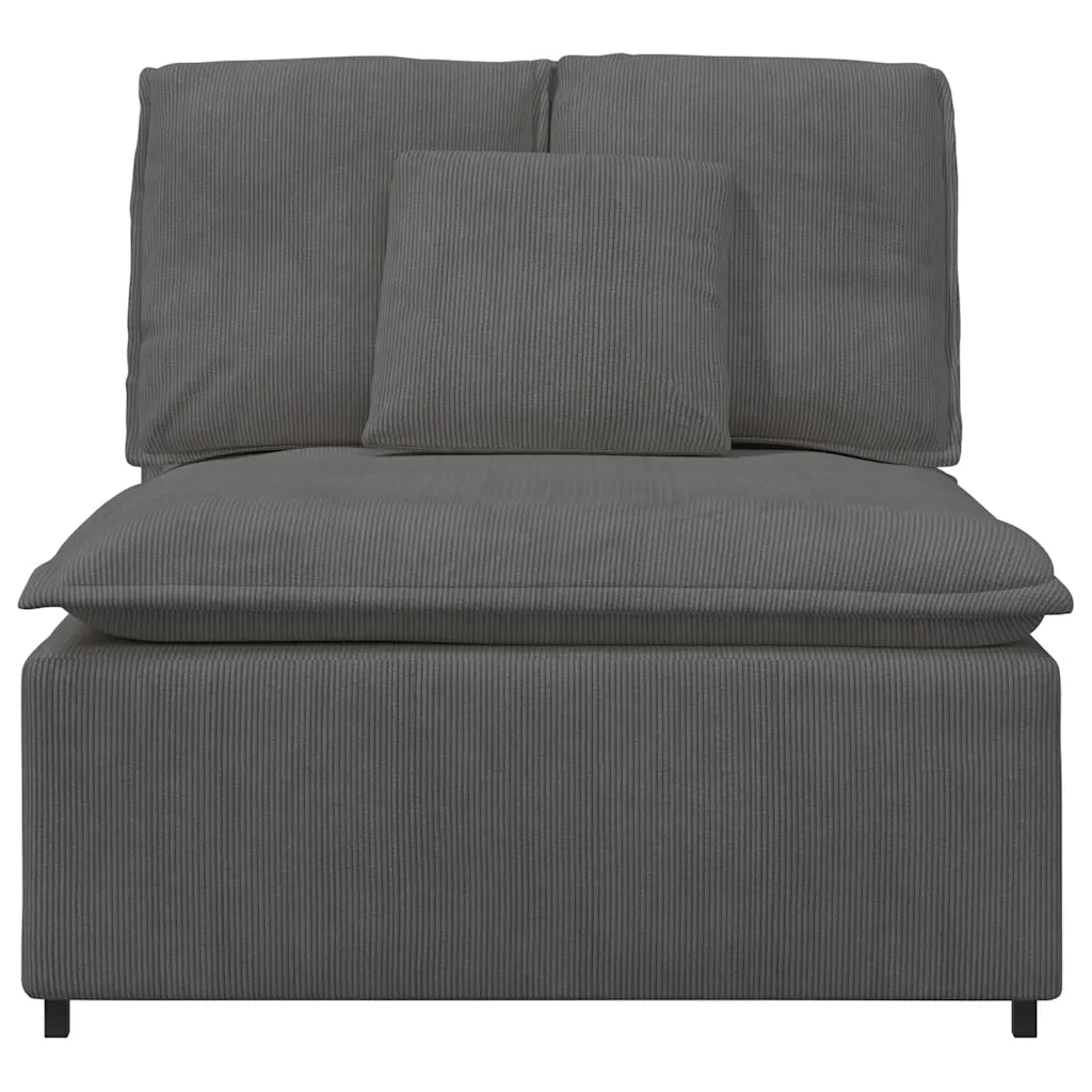 Modulo Centrale Divano Modulare con Cuscini Grigio Scuro 100 cm CFW7360673