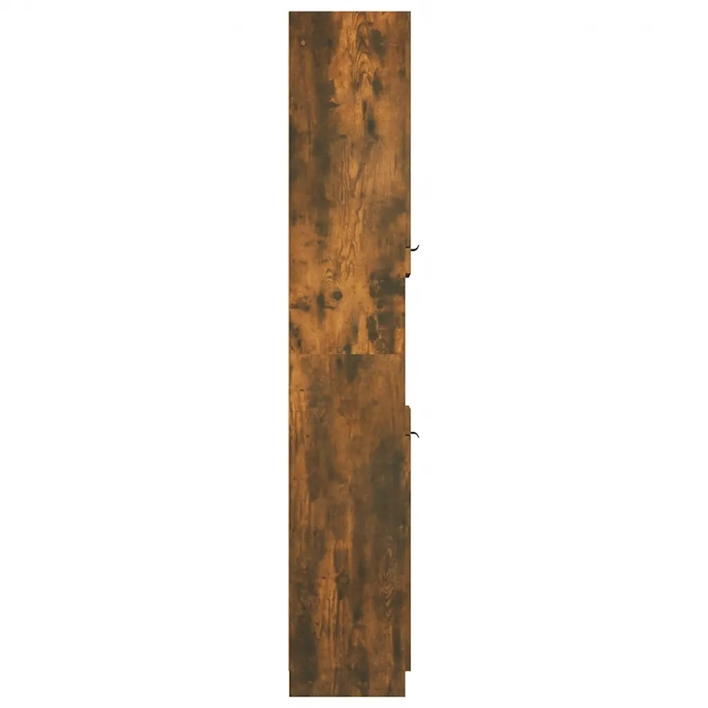 Armadietto Bagno Rovere Fumo 32x34x188,5cm in Legno Multistrato 817069