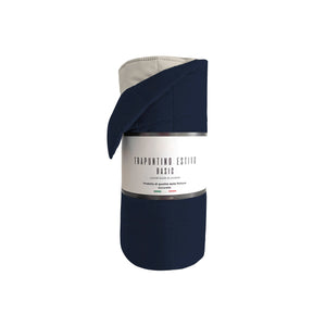 Trapuntino Double Face 1 Piazza e Mezzo 100gr Tinta Unita in Microfibra Blu Scuro/Grigio Chiaro