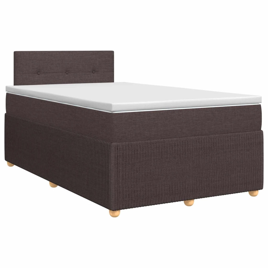 Letto box spring con materasso Marrone Scuro 120 x 190 cm 3451422