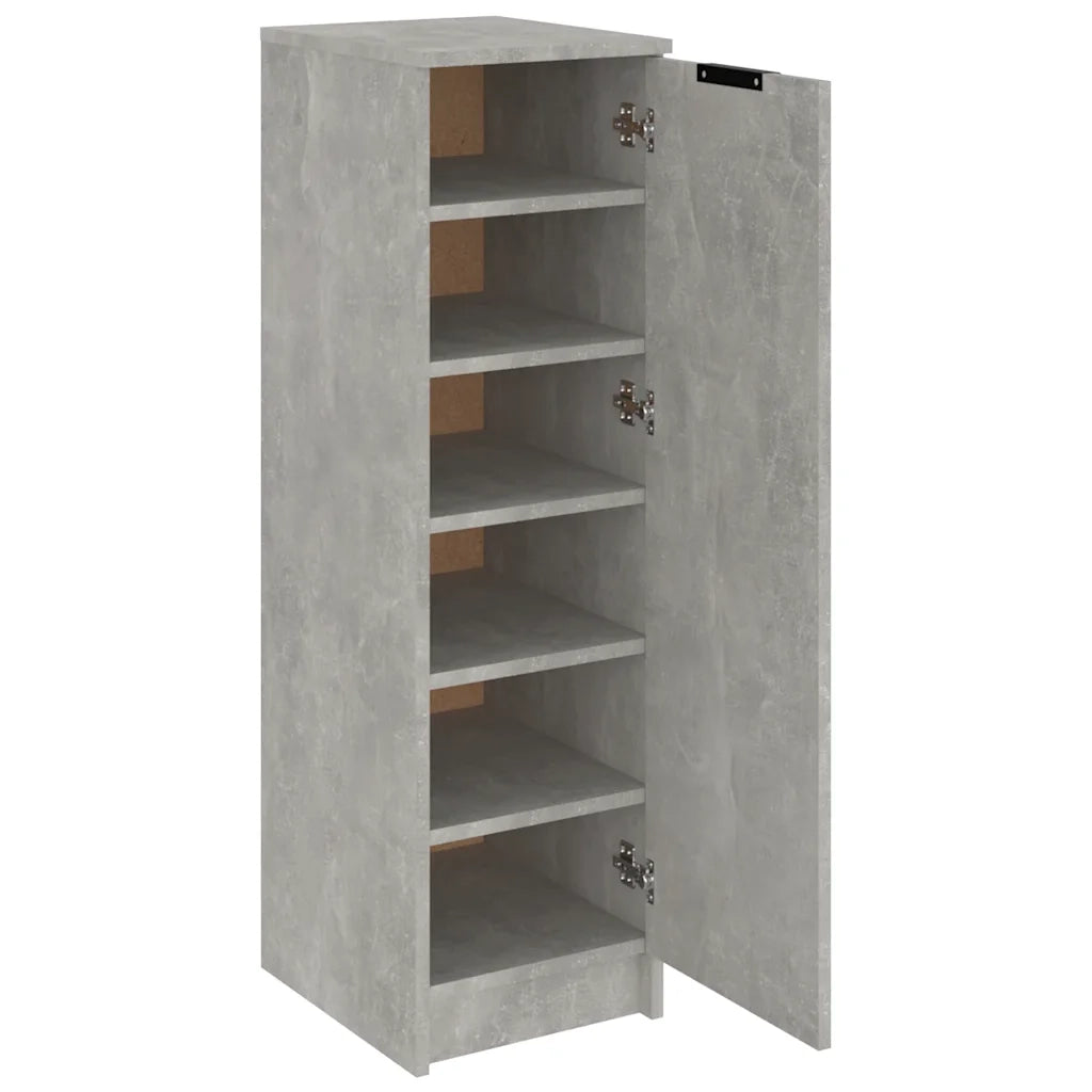 Scarpiera-Scaffale per scarpe Grigio Cemento 30x35x100 cm in Legno Multistrato