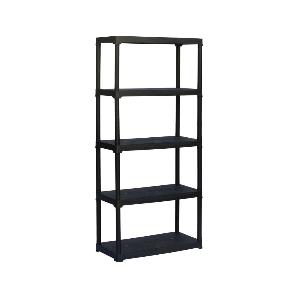 Scaffale a 3 ripiani in Aurelian, Scaffalatura multiuso per interno o esterno, 100% Made in Italy, cm 90x40h176, colore Antracite